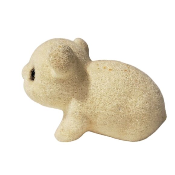 Josef Originals Fuzzy Piglet Pig Flocked Fuzzy Figurine Sitting - Picture 6 of 7